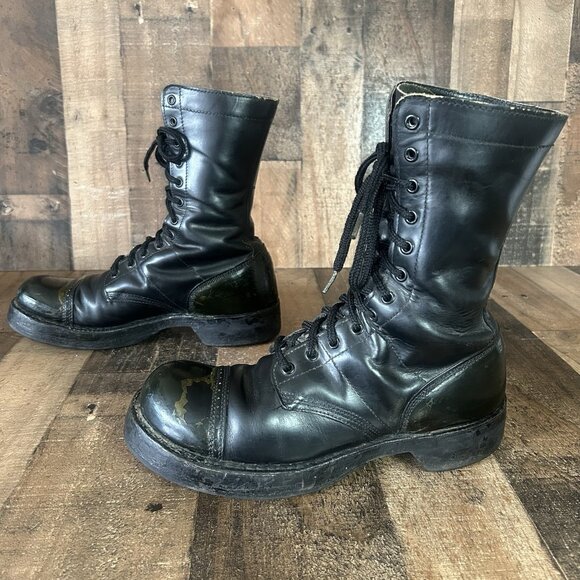 Corcoran Vintage Black Lace Up Jump Boots Mens 9.5 D - Picture 2 of 12